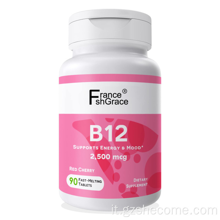 Compresse di vitamina B12 al gusto di ciliegia di vitamina B12